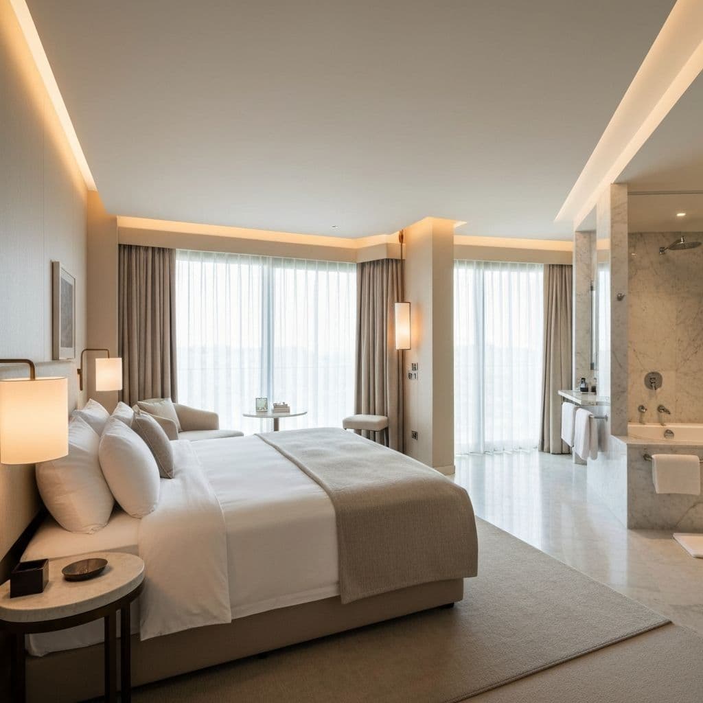 Elegant boutique hotel room